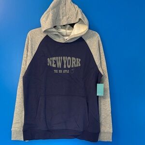 Market & Spruce Navy and Gray Hoodie